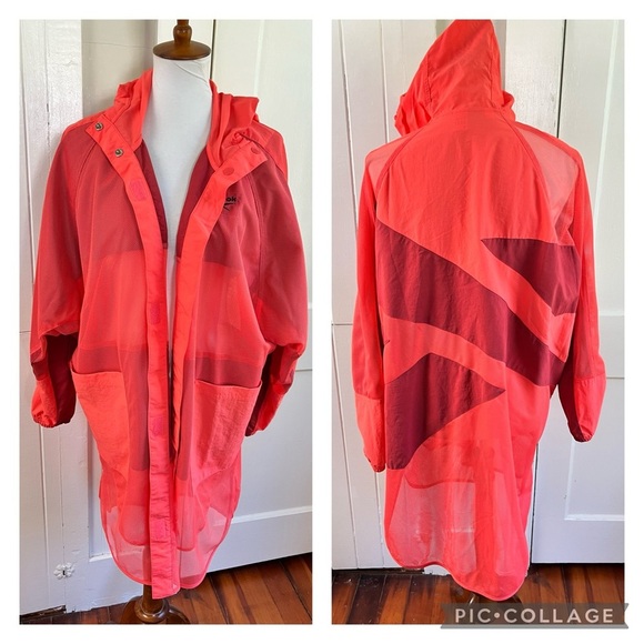 Reebok Rare Sample Running Jacket - Mesh - Orange - Oversized Fits S/M/L/XL - Picture 1 of 14